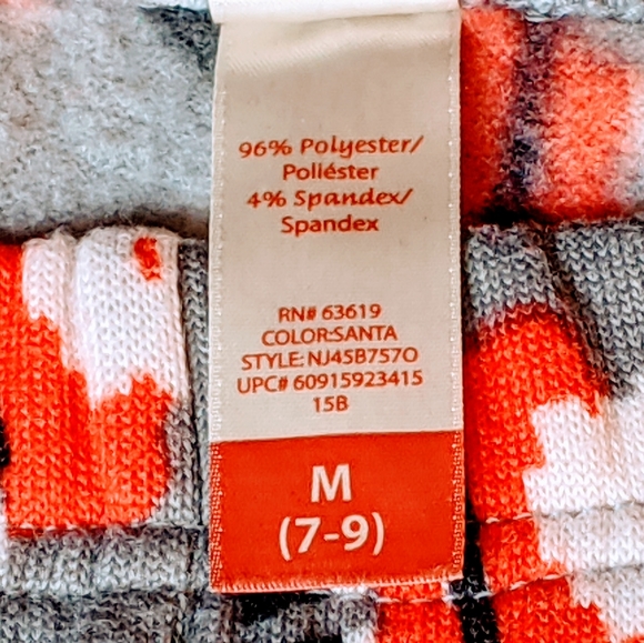 No Boundaries Gray Santa Claus Christmas Leggings, Junior Size Medium - Picture 7 of 8